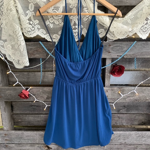 BCBGeneration Halter Wrap Mini Dress in Splash - Picture 3 of 5